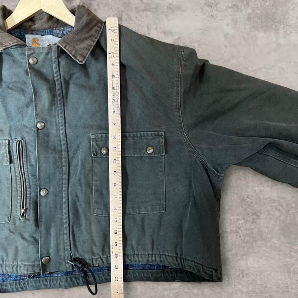 Carhartt Olive Green Men's Lined Duck Jacket - Picture 7 of 8